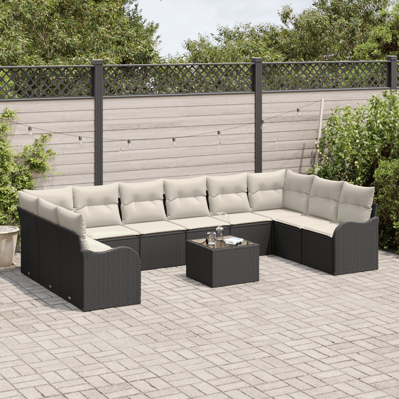 Casa si Gradina - Gradina si terasa - Mobilier exterior - Canapele si fotolii gradina - Set de canapea pentru gradina 10 piese cu perne Brown Rattan Polimeric - Infinity.ro