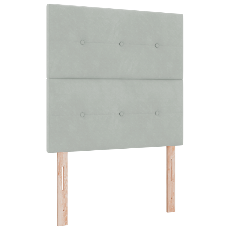 Casa si Gradina - Mobilier - Paturi si accesorii - Paturi - Pat Box Spring cu Saltea & Banca Gri deschis 120x200 cm Catifea - Infinity.ro