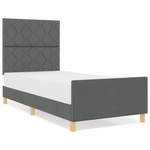 Casa si Gradina - Mobilier - Paturi si accesorii - Paturi - Cadru de pat, gri inchis, 100x200 cm, textil - Infinity.ro