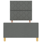 Casa si Gradina - Mobilier - Paturi si accesorii - Paturi - Cadru de pat, gri inchis, 100x200 cm, textil - Infinity.ro