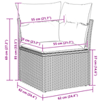 Casa si Gradina - Gradina si terasa - Mobilier exterior - Canapele si fotolii gradina - Set canapea de gradina  cu 7 piese si perne gri din poliratan - Infinity.ro
