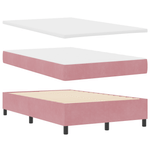 Casa si Gradina - Mobilier - Paturi si accesorii - Paturi - Pat cu saltea si banca Roz 120x200 cm Catifea - Infinity.ro