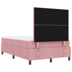 Casa si Gradina - Mobilier - Paturi si accesorii - Paturi - Pat cu saltea si banca Roz 120x200 cm Catifea - Infinity.ro