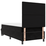 Casa si Gradina - Mobilier - Paturi si accesorii - Paturi - Pat cu arcuri cu saltea si banca Negru 90x200 cm Catifea - Infinity.ro