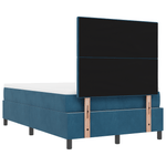 Casa si Gradina - Mobilier - Paturi si accesorii - Paturi - Pat cu Arcuri cu Saltea & Banca Albastru Intunecat 120x190 cm Catifea - Infinity.ro
