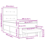 Casa si Gradina - Mobilier - Paturi si accesorii - Paturi - Pat cu arcuri cu saltea si banca Negru 90x200 cm Catifea - Infinity.ro