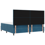 Casa si Gradina - Mobilier - Paturi si accesorii - Paturi - Pat cu Somiera cu Saltea & Banca Albastru Inchis 200x200 cm Catifea - Infinity.ro