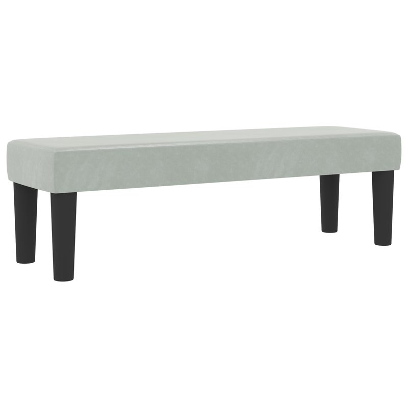 Casa si Gradina - Mobilier - Paturi si accesorii - Paturi - Pat cu arcuri cu saltea si banca gri deschis 200x200 cm din catifea - Infinity.ro