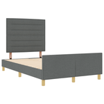 Casa si Gradina - Mobilier - Paturi si accesorii - Paturi - Cadru de pat, gri inchis, 140x190 cm, textil - Infinity.ro