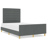 Casa si Gradina - Mobilier - Paturi si accesorii - Paturi - Cadru de pat, gri inchis, 140x190 cm, textil - Infinity.ro