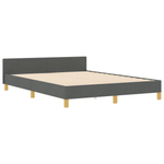 Casa si Gradina - Mobilier - Paturi si accesorii - Paturi - Cadru de pat, gri inchis, 140x190 cm, textil - Infinity.ro