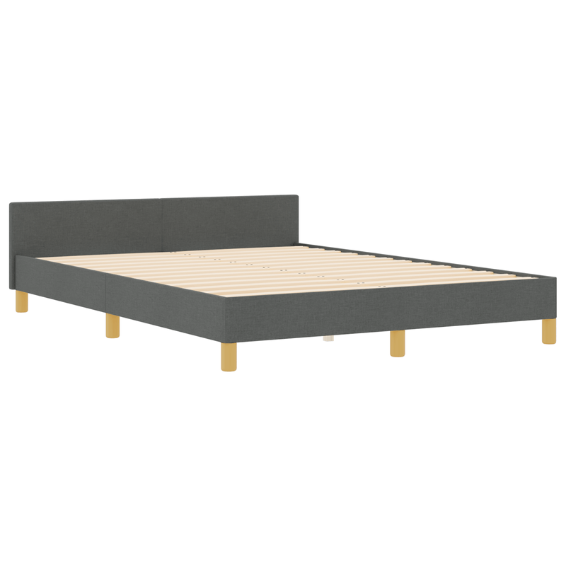 Casa si Gradina - Mobilier - Paturi si accesorii - Paturi - Cadru de pat, gri inchis, 140x190 cm, textil - Infinity.ro