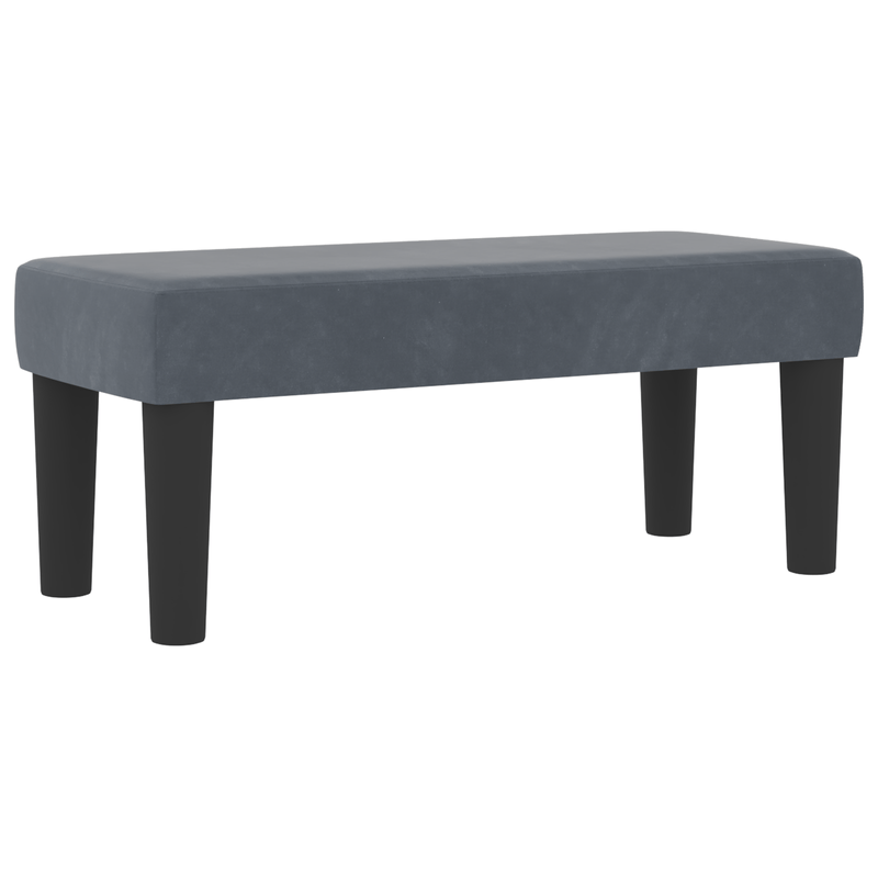 Casa si Gradina - Mobilier - Paturi si accesorii - Paturi - Pat cu Arcuri cu Saltea & Banca Gri Inchis 80x200 cm Catifea - Infinity.ro