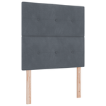 Casa si Gradina - Mobilier - Paturi si accesorii - Paturi - Pat cu Arcuri cu Saltea & Banca Gri Inchis 80x200 cm Catifea - Infinity.ro