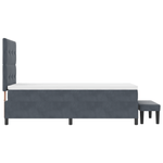 Casa si Gradina - Mobilier - Paturi si accesorii - Paturi - Pat cu Arcuri cu Saltea & Banca Gri Inchis 80x200 cm Catifea - Infinity.ro