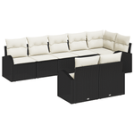 Casa si Gradina - Gradina si terasa - Mobilier exterior - Canapele si fotolii gradina - Set Canapea Gradina 8 Piese Negru Ratan Poly - Infinity.ro