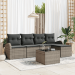 Casa si Gradina - Gradina si terasa - Mobilier exterior - Canapele si fotolii gradina - Set de Canapea de Gradina cu Pernite Negru Ratan Poli - Infinity.ro