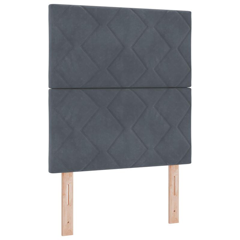 Casa si Gradina - Mobilier - Paturi si accesorii - Paturi - Pat cu arcuri cu saltea si banca gri inchis 80x200 cm catifea - Infinity.ro