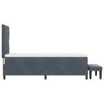 Casa si Gradina - Mobilier - Paturi si accesorii - Paturi - Pat cu arcuri cu saltea si banca gri inchis 80x200 cm catifea - Infinity.ro