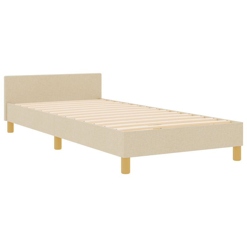 Casa si Gradina - Mobilier - Paturi si accesorii - Paturi - Cadru de pat, crem, 90x190 cm, textil - Infinity.ro