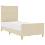 Casa si Gradina - Mobilier - Paturi si accesorii - Paturi - Cadru de pat, crem, 90x190 cm, textil - Infinity.ro