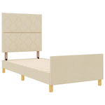 Casa si Gradina - Mobilier - Paturi si accesorii - Paturi - Cadru de pat, crem, 90x190 cm, textil - Infinity.ro