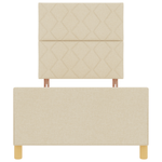 Casa si Gradina - Mobilier - Paturi si accesorii - Paturi - Cadru de pat, crem, 90x190 cm, textil - Infinity.ro