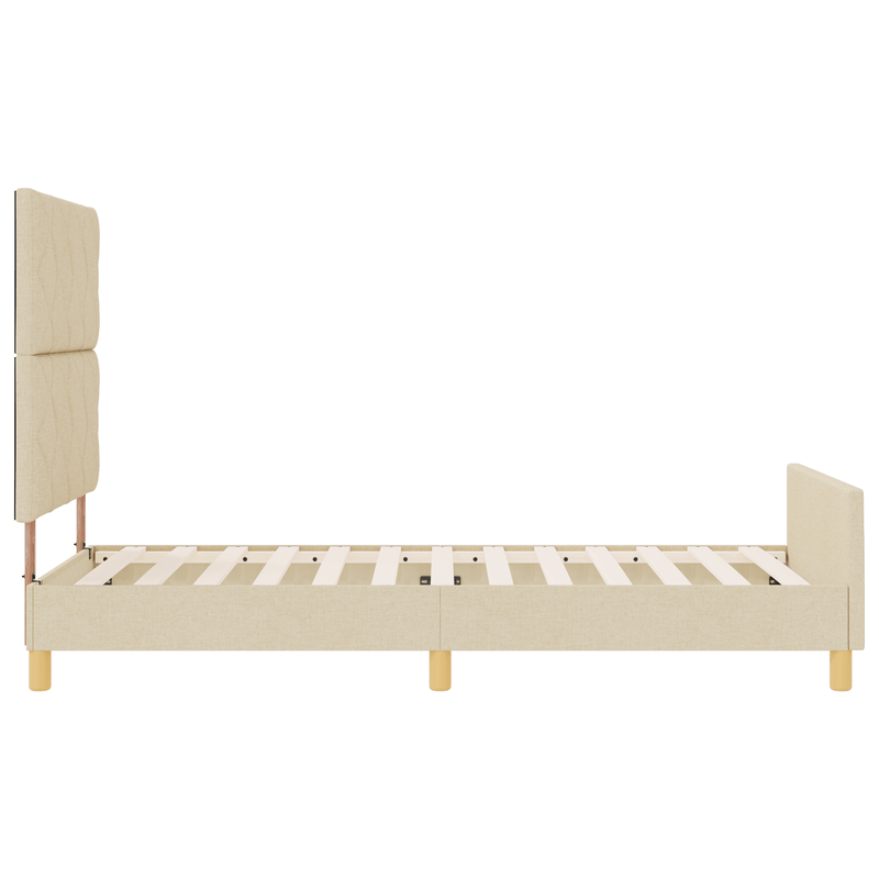 Casa si Gradina - Mobilier - Paturi si accesorii - Paturi - Cadru de pat, crem, 90x190 cm, textil - Infinity.ro