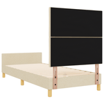 Casa si Gradina - Mobilier - Paturi si accesorii - Paturi - Cadru de pat, crem, 90x190 cm, textil - Infinity.ro