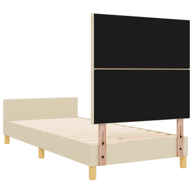 Casa si Gradina - Mobilier - Paturi si accesorii - Paturi - Cadru de pat, crem, 90x190 cm, textil - Infinity.ro