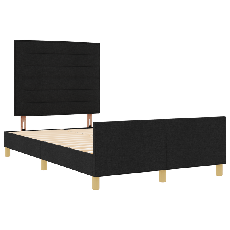 Casa si Gradina - Mobilier - Paturi si accesorii - Paturi - Cadru de pat, negru, 140x190 cm, textil - Infinity.ro