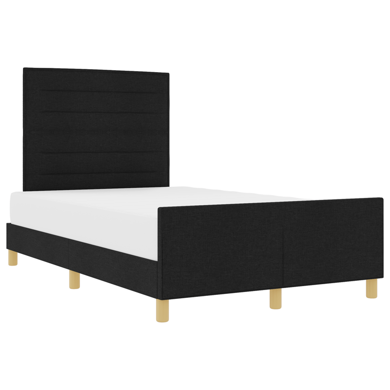 Casa si Gradina - Mobilier - Paturi si accesorii - Paturi - Cadru de pat, negru, 140x190 cm, textil - Infinity.ro