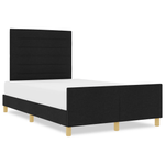 Casa si Gradina - Mobilier - Paturi si accesorii - Paturi - Cadru de pat, negru, 140x190 cm, textil - Infinity.ro