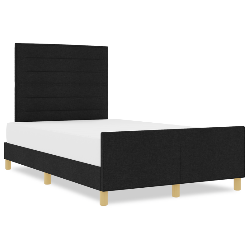 Casa si Gradina - Mobilier - Paturi si accesorii - Paturi - Cadru de pat, negru, 140x190 cm, textil - Infinity.ro