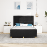 Casa si Gradina - Mobilier - Paturi si accesorii - Paturi - Cadru de pat, negru, 140x190 cm, textil - Infinity.ro