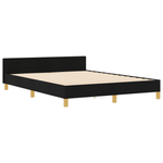 Casa si Gradina - Mobilier - Paturi si accesorii - Paturi - Cadru de pat, negru, 140x190 cm, textil - Infinity.ro