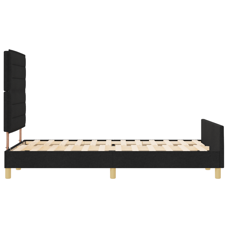 Casa si Gradina - Mobilier - Paturi si accesorii - Paturi - Cadru de pat, negru, 140x190 cm, textil - Infinity.ro