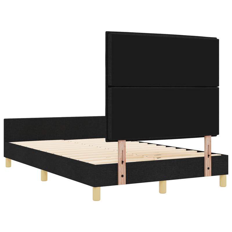 Casa si Gradina - Mobilier - Paturi si accesorii - Paturi - Cadru de pat, negru, 140x190 cm, textil - Infinity.ro