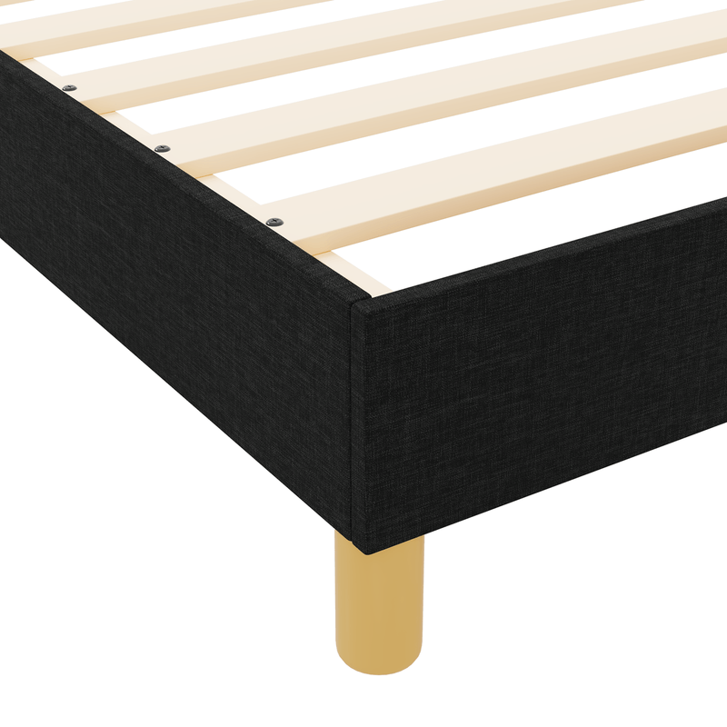 Casa si Gradina - Mobilier - Paturi si accesorii - Paturi - Cadru de pat, negru, 140x190 cm, textil - Infinity.ro