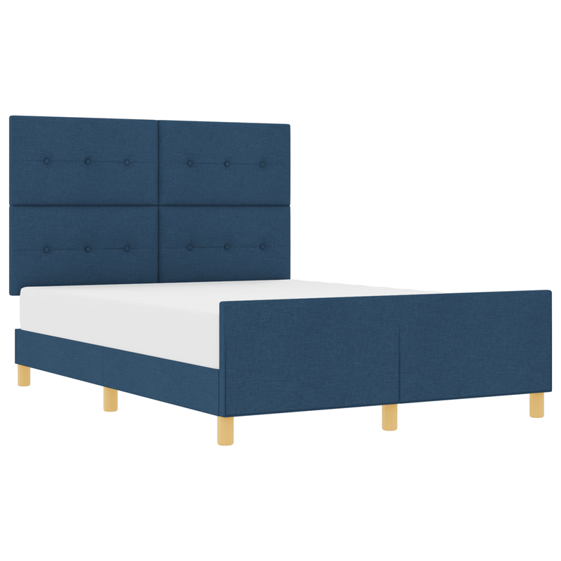 Casa si Gradina - Mobilier - Paturi si accesorii - Paturi - Cadru de pat, albastru, 160x200 cm, textil - Infinity.ro