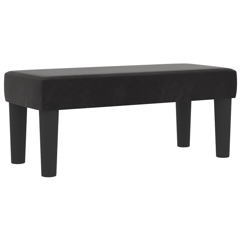 Casa si Gradina - Mobilier - Paturi si accesorii - Paturi - Pat cu Arcuri si Saltea & Banca Negru 90x190 cm Catifea - Infinity.ro
