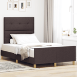 Casa si Gradina - Mobilier - Paturi si accesorii - Paturi - Cadru de pat, maro inchis, 120x190 cm, textil - Infinity.ro