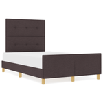 Casa si Gradina - Mobilier - Paturi si accesorii - Paturi - Cadru de pat, maro inchis, 120x190 cm, textil - Infinity.ro