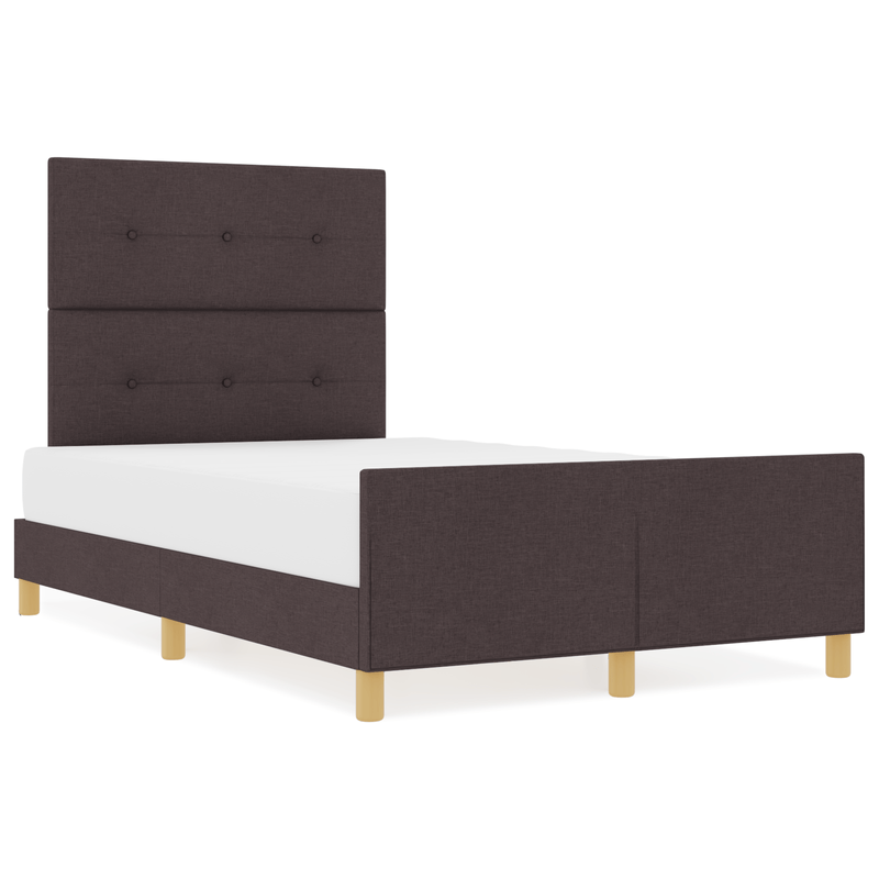 Casa si Gradina - Mobilier - Paturi si accesorii - Paturi - Cadru de pat, maro inchis, 120x190 cm, textil - Infinity.ro