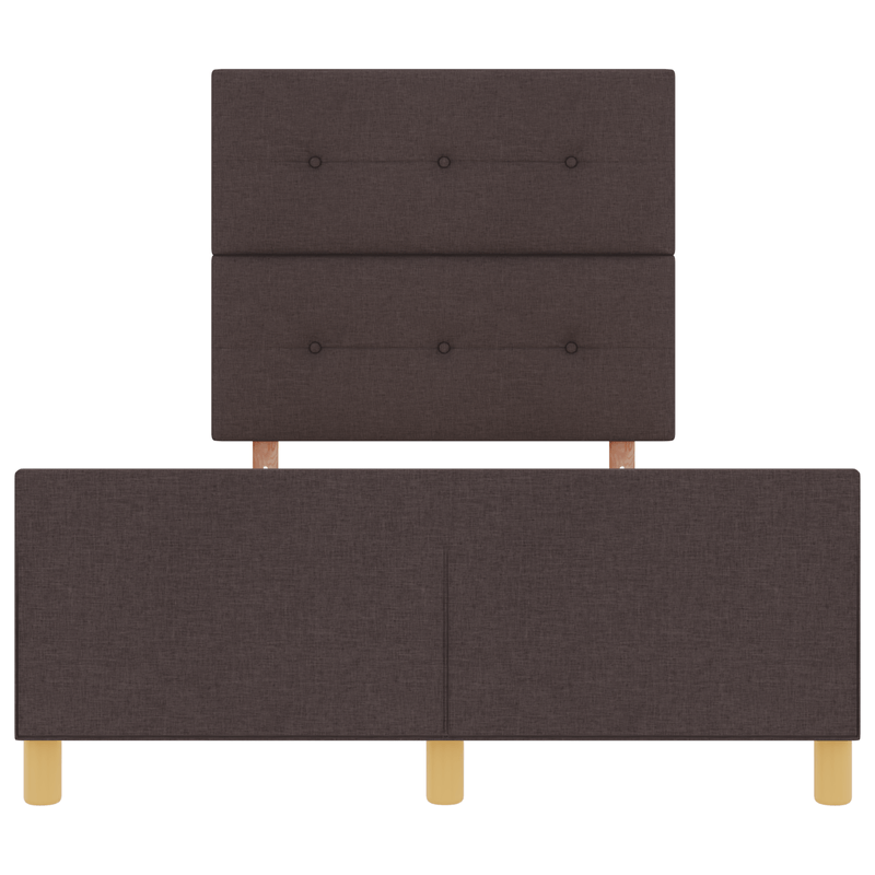 Casa si Gradina - Mobilier - Paturi si accesorii - Paturi - Cadru de pat, maro inchis, 120x190 cm, textil - Infinity.ro