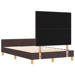 Casa si Gradina - Mobilier - Paturi si accesorii - Paturi - Cadru de pat, maro inchis, 120x190 cm, textil - Infinity.ro