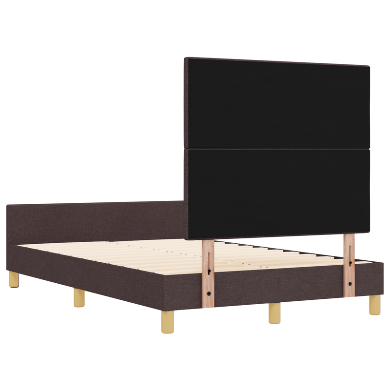 Casa si Gradina - Mobilier - Paturi si accesorii - Paturi - Cadru de pat, maro inchis, 120x190 cm, textil - Infinity.ro