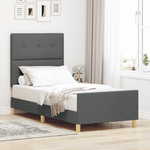 Casa si Gradina - Mobilier - Paturi si accesorii - Paturi - Cadru de pat, gri inchis, 100x200 cm, textil - Infinity.ro
