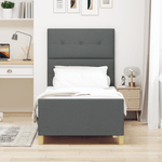 Casa si Gradina - Mobilier - Paturi si accesorii - Paturi - Cadru de pat, gri inchis, 100x200 cm, textil - Infinity.ro