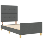 Casa si Gradina - Mobilier - Paturi si accesorii - Paturi - Cadru de pat, gri inchis, 100x200 cm, textil - Infinity.ro